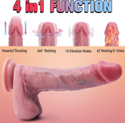 Telescopic dildo with movement and vibration - nachovidalshop